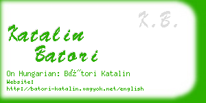 katalin batori business card